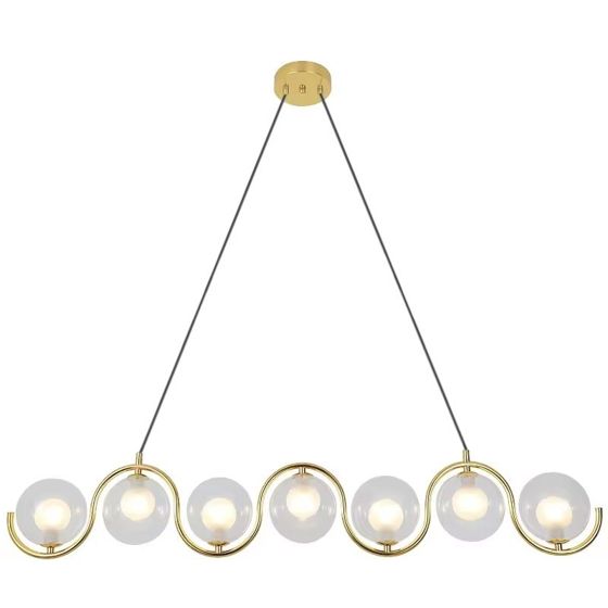 TOOLIGHT hängande taklampa APP1441-7CP Guld 109x12x16cm
