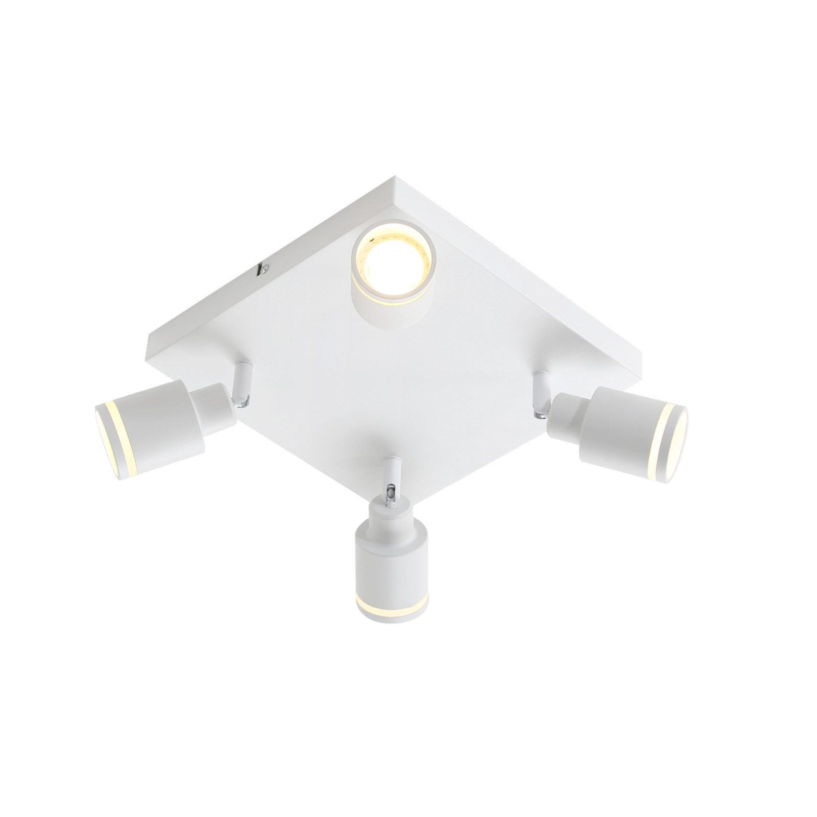 NETTLIFE Svarta takspotlights 4 lågor GU10 justerbar metall för inomhusbruk justerbar 355° utan glödlampa