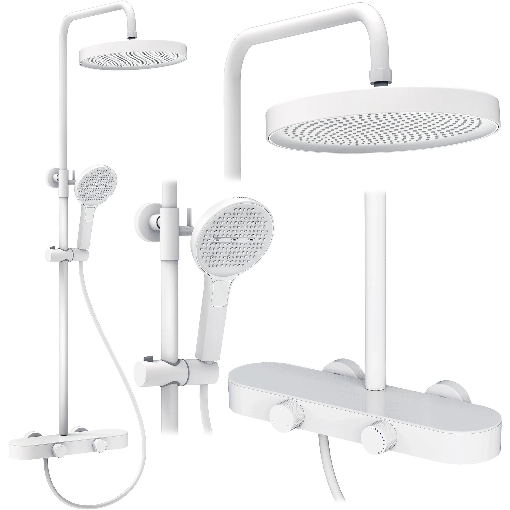 REA Duschset Creo Vit, 37x15,5x128cm