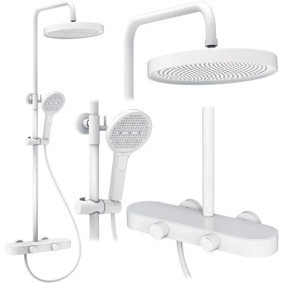REA Duschset Creo Vit, 37x15,5x128cm