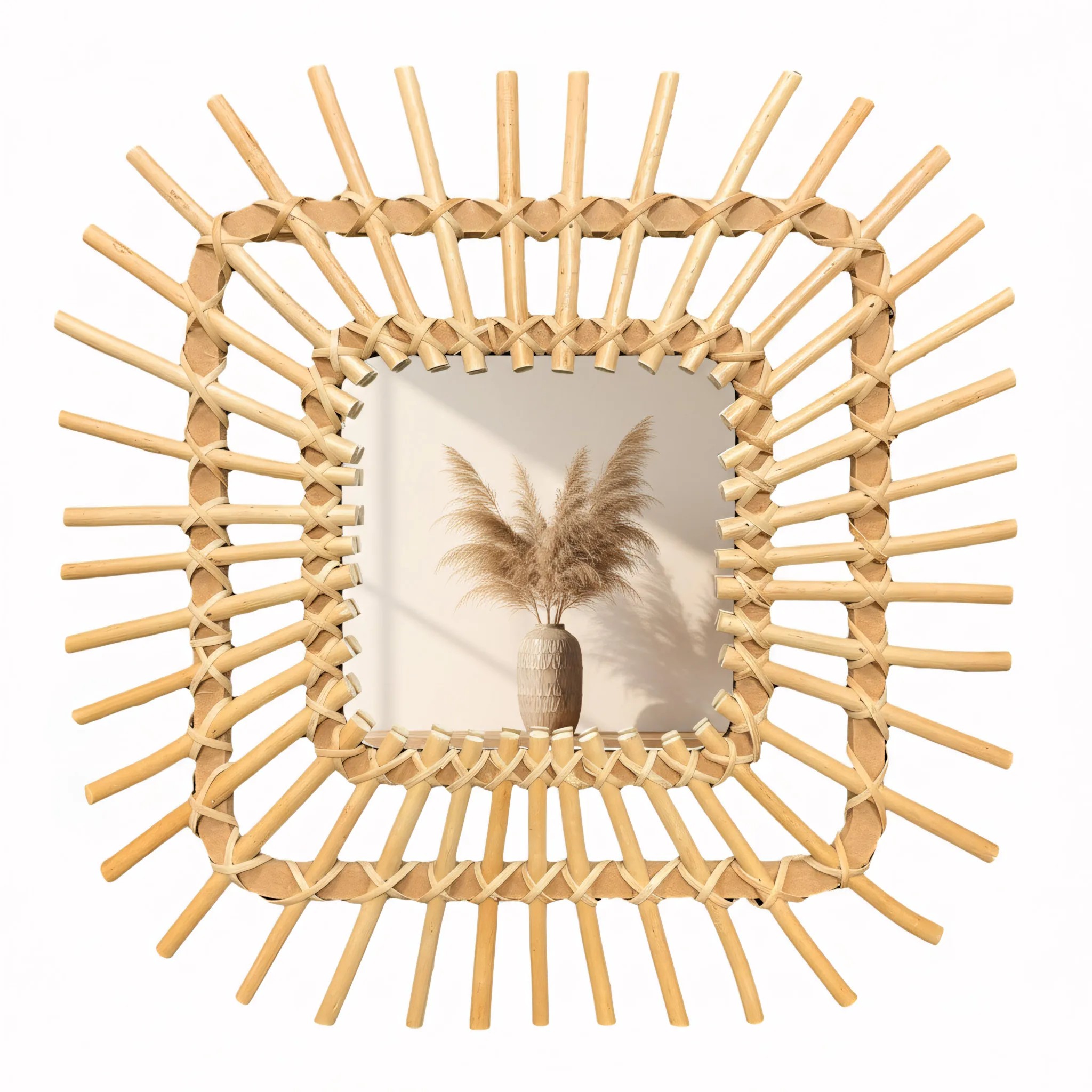 REA spegel QDJ071 45cm Beige 45x45x2,5cm