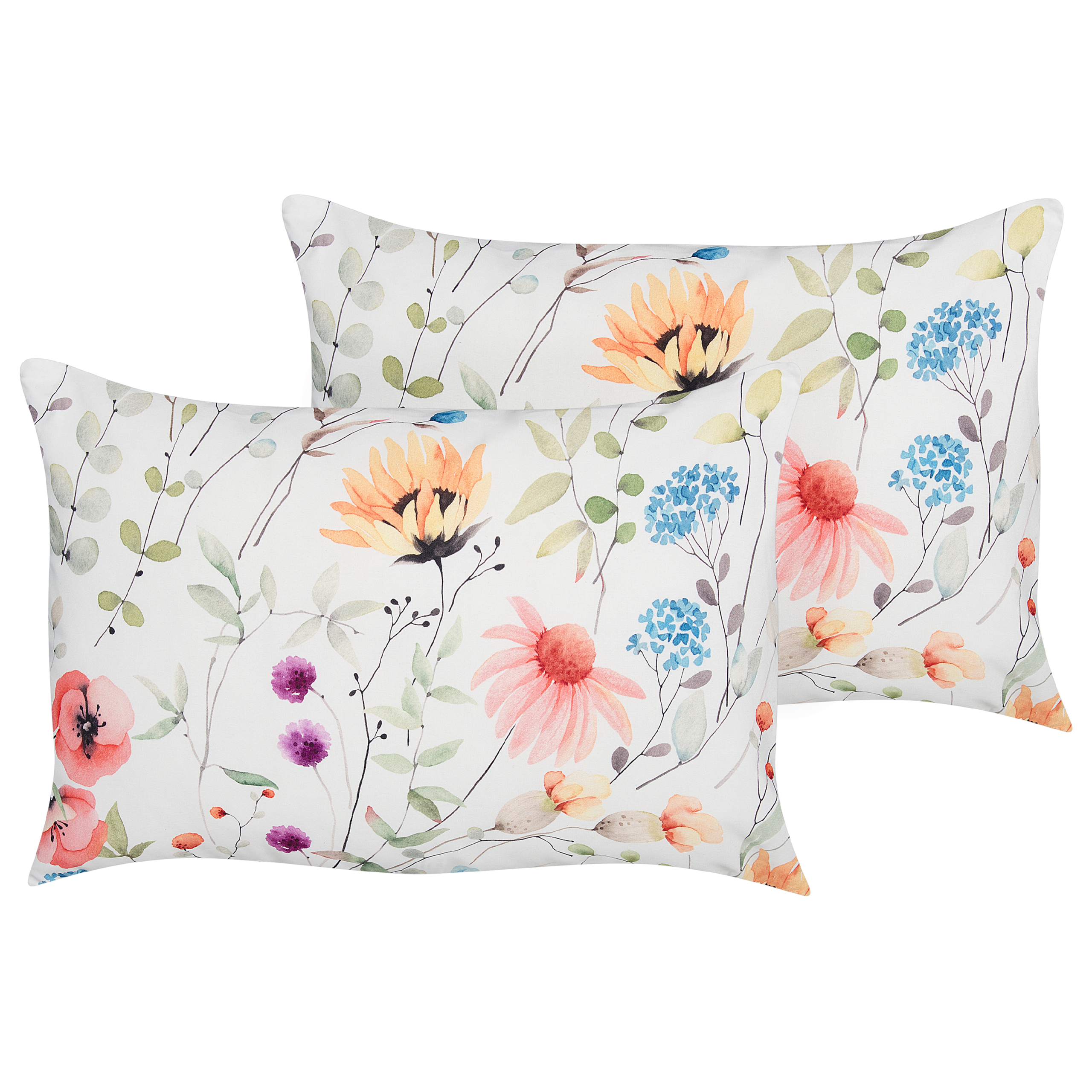 Set med 2 utomhusdynor MONESI Blommigt tryck 40 x 60 cm Flerfärgad