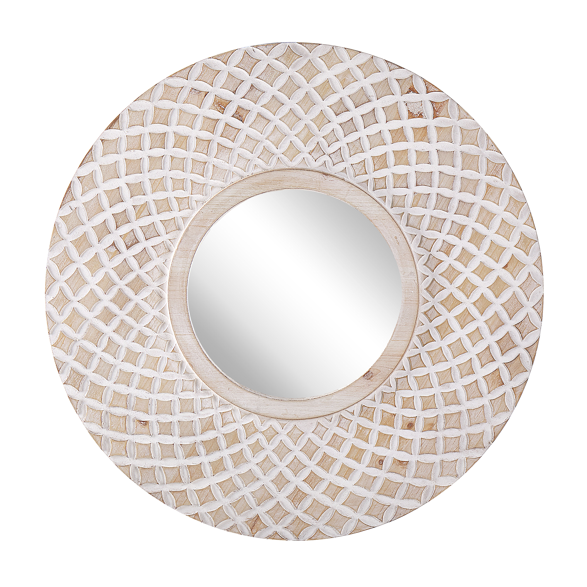 Väggspegel POMARO 60 cm 60 cm Granträ Ljusbrun