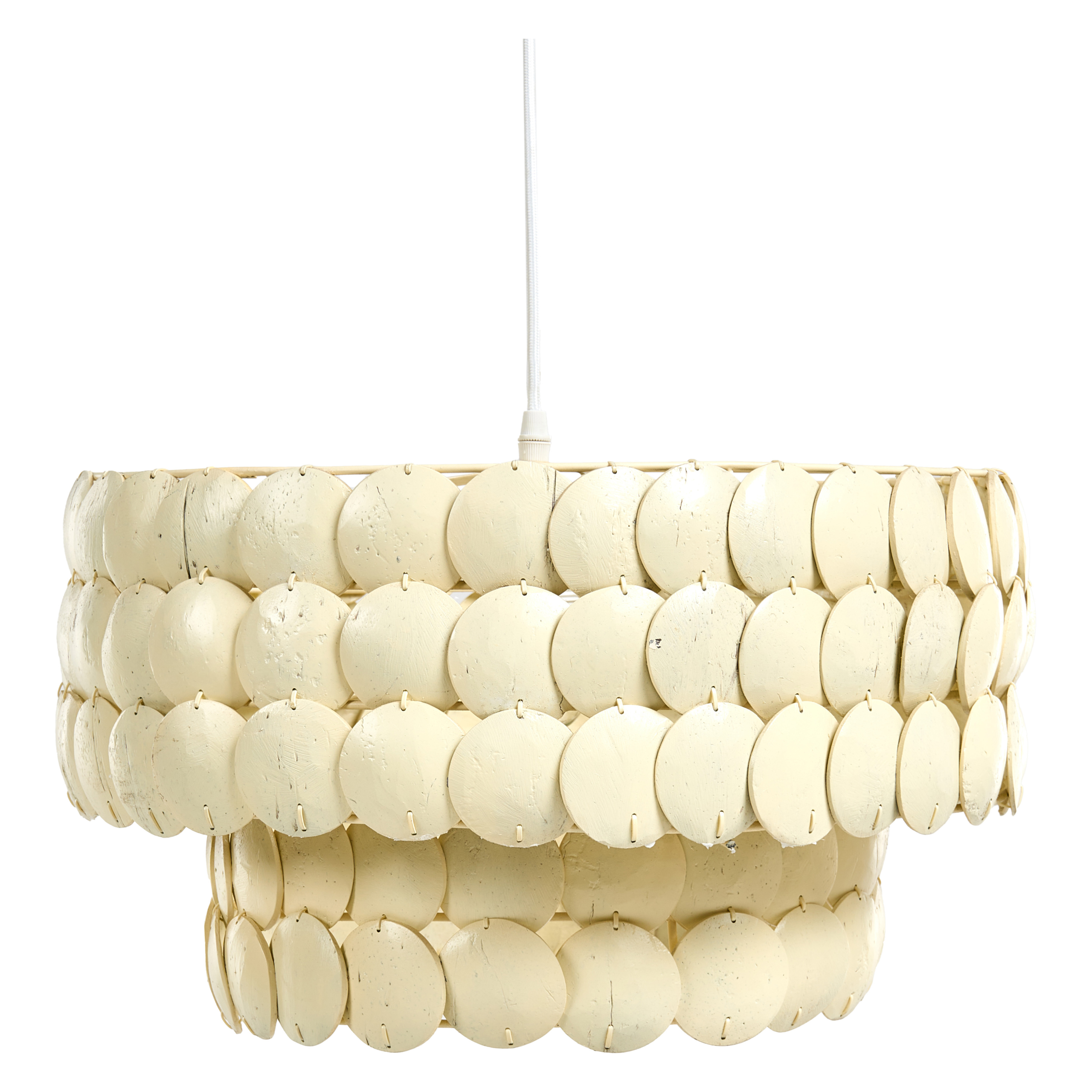 Ljuskrona KOTMALE Kokosnötskal Ljusbeige