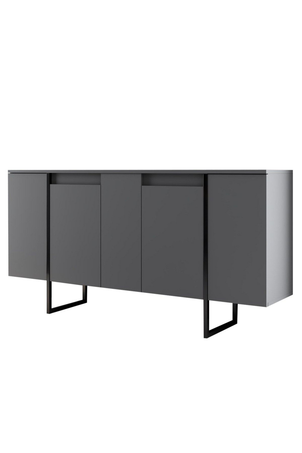 Norda Design modernt konsolbord, 160x35x80 cm | 100 % melaminbelagt, metallben | industriell design