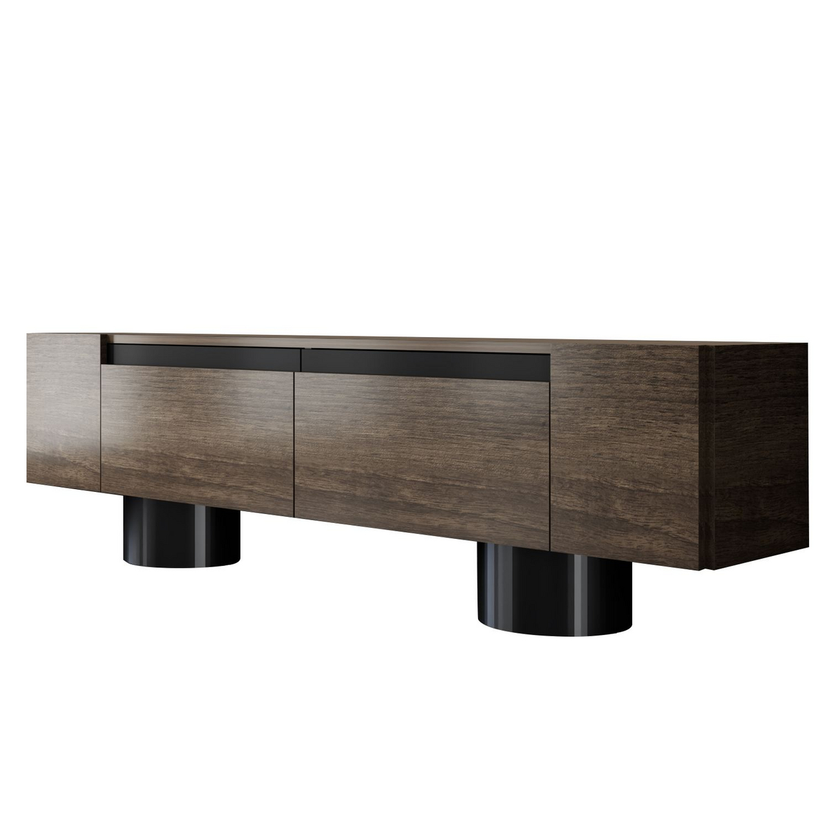 Norda Design Modern TV-bänk, 180 x 50 x 30 cm | 100% melaminbelagd, böjbara metallben, 18 mm