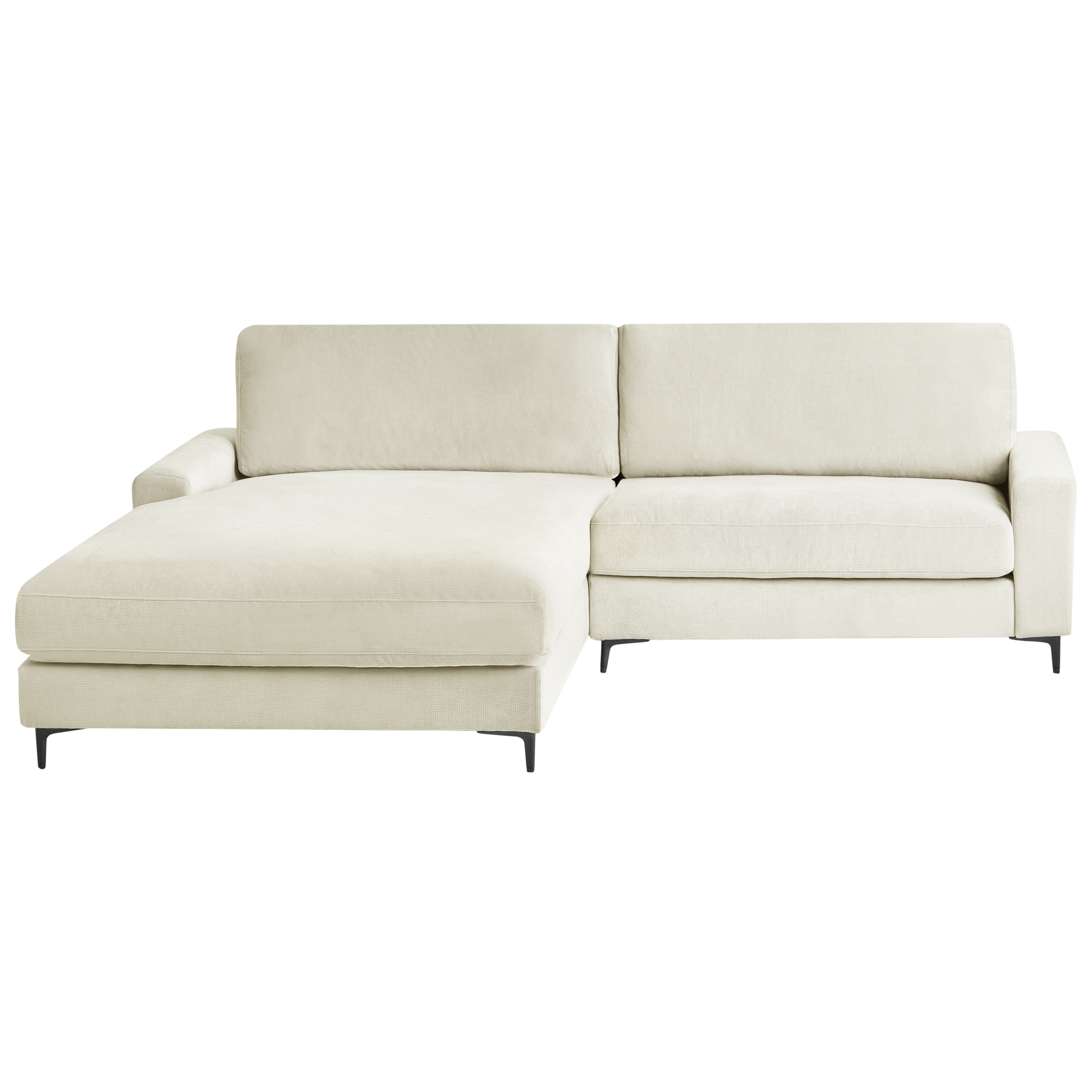 Hörnsoffa 3-sits MALOY Chenille Off-White Högervänd