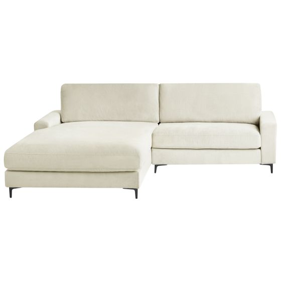 Hörnsoffa 3-sits MALOY Chenille Off-White Högervänd