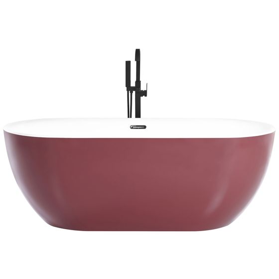 Fristående badkar CARRERA 1700 x 800 mm Vinröd
