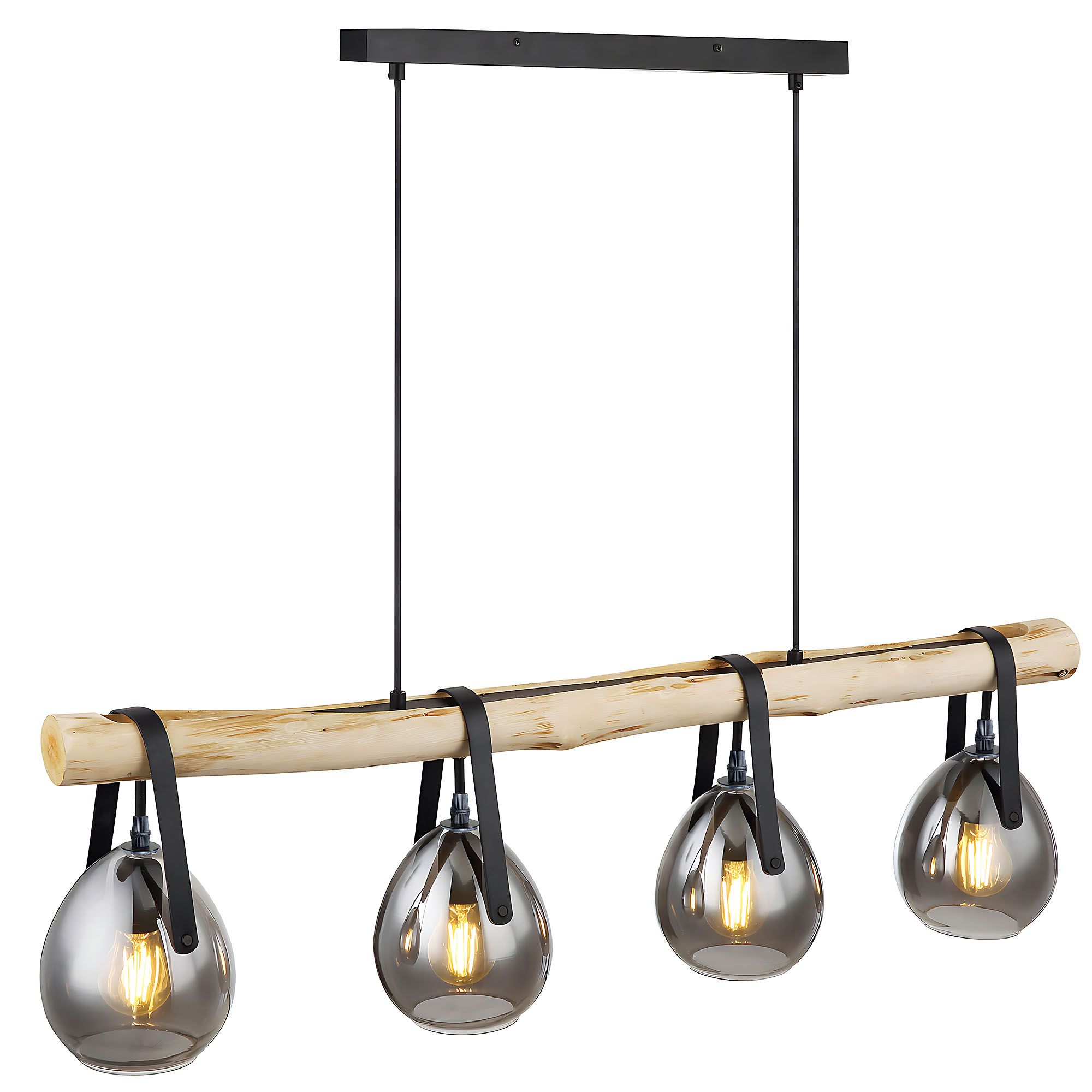 TOOLIGHT hängande taklampa APP1775-4CP Svart 80x15x90cm
