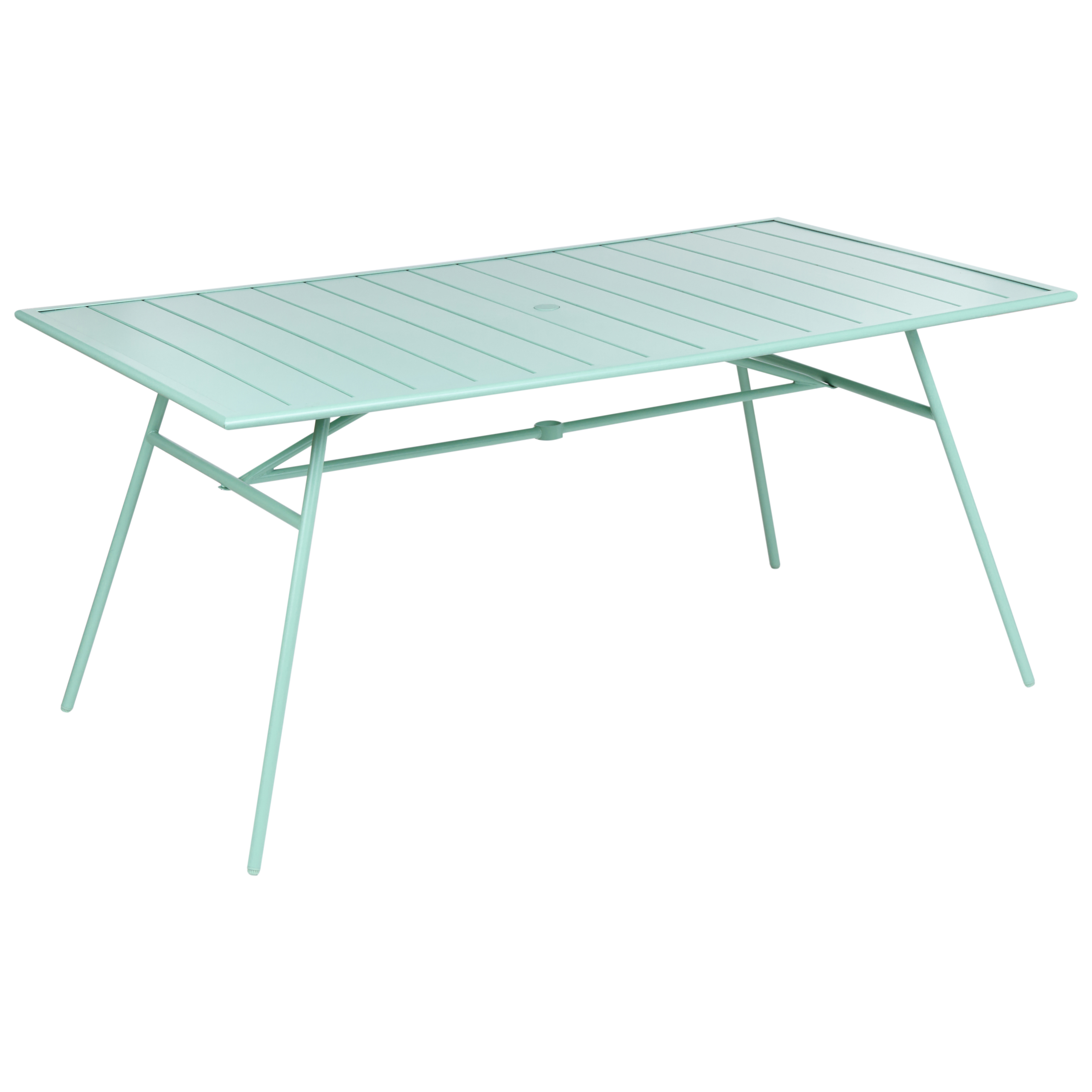 Trädgårdsmatbord TERENZO 160 cm 90 cm Metall Mintgrön