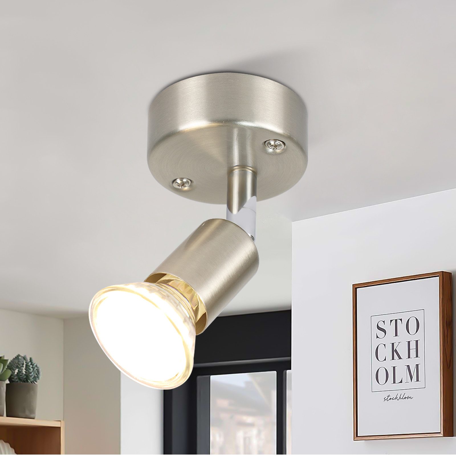 NETTLIFE justerbar LED-takspotlight GU10 1 låga justerbara industriella vardagsrumsspotlights