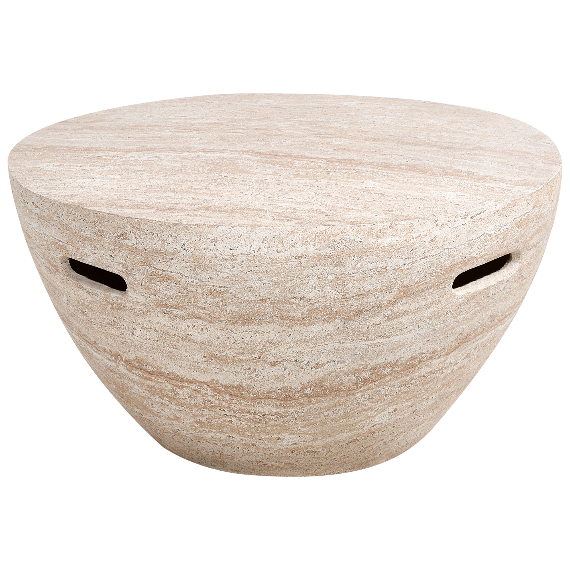 Soffbord VICARELLO 68 cm 68 cm Travertin-effekt