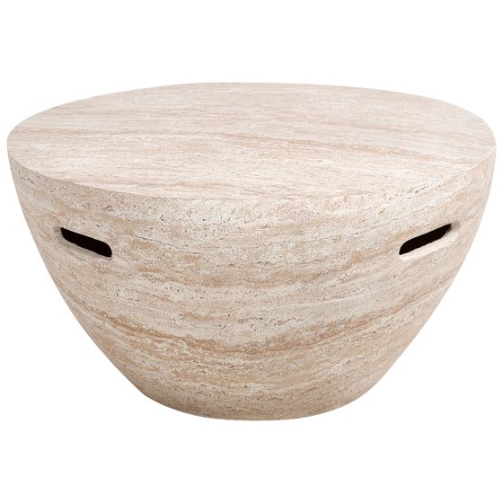 Soffbord VICARELLO 68 cm 68 cm Travertin-effekt
