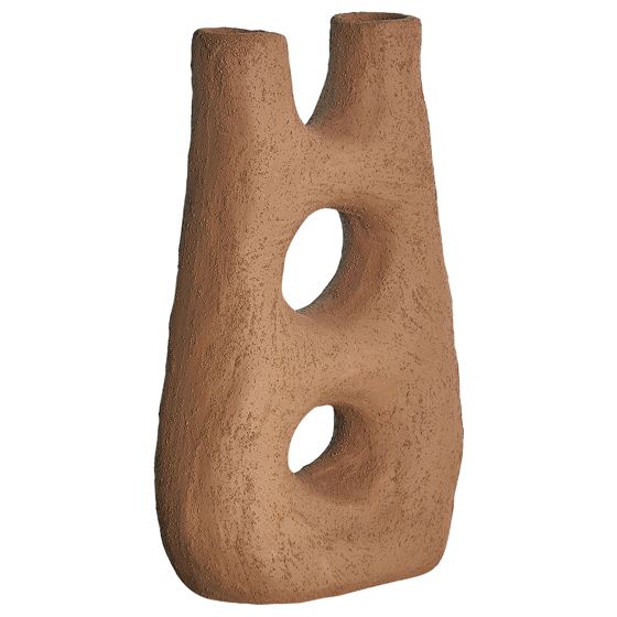 Blomvas UARU 27 cm Stengods Brun