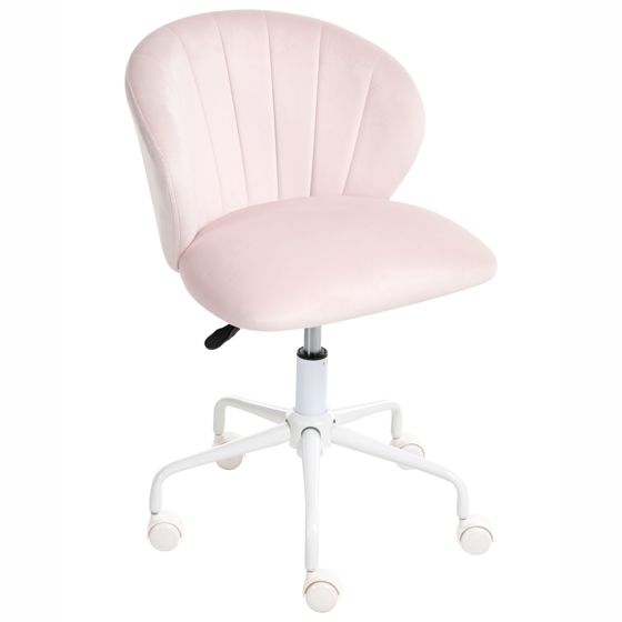 Skrivbordsstol CHEERFUL Sammet Pastellrosa