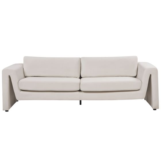 Soffa 3-sits MAUNU Sammet Ljusbeige