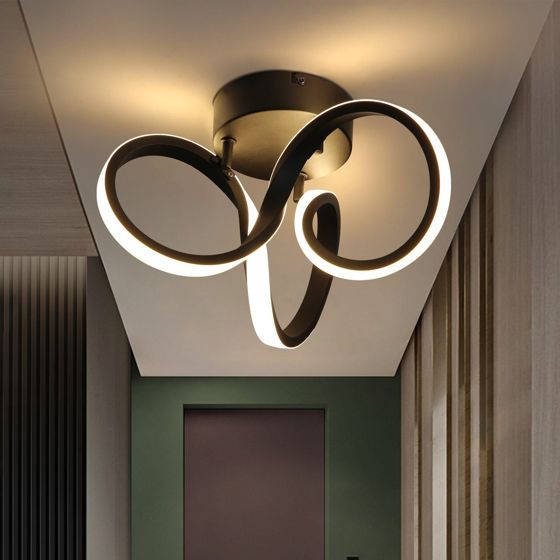 NETTLIFE LED-taklampa, svart, 31 cm, 19 W, 3000K varmvit