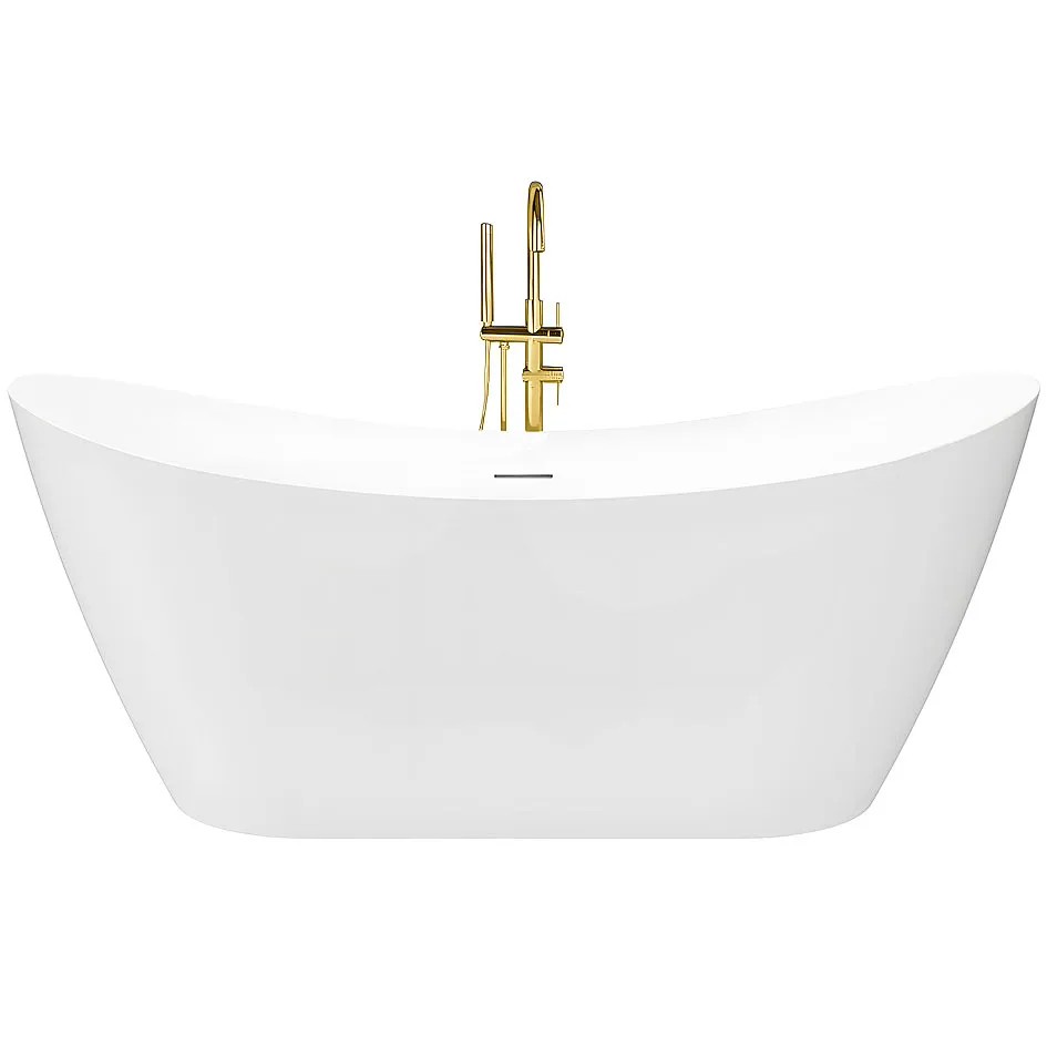 REA Fristående Badkar Ferrano Slim 170 Vit, 170x80x72cm