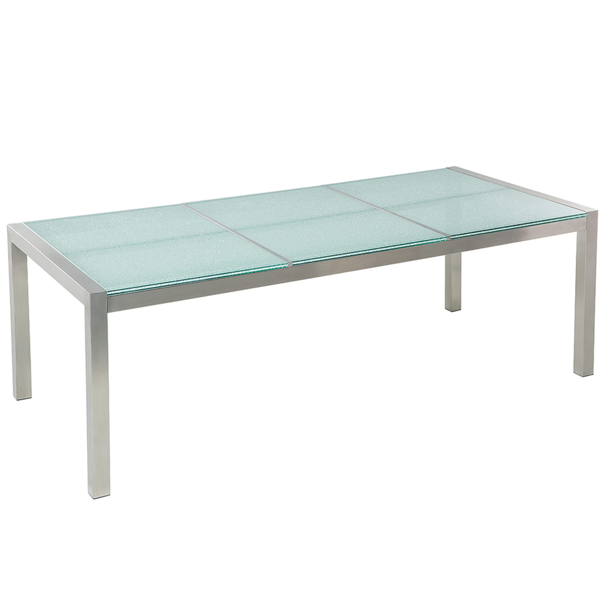 Trädgårdsmatbord GROSSETO 220 cm 100 cm Krackelerat glas Transparent
