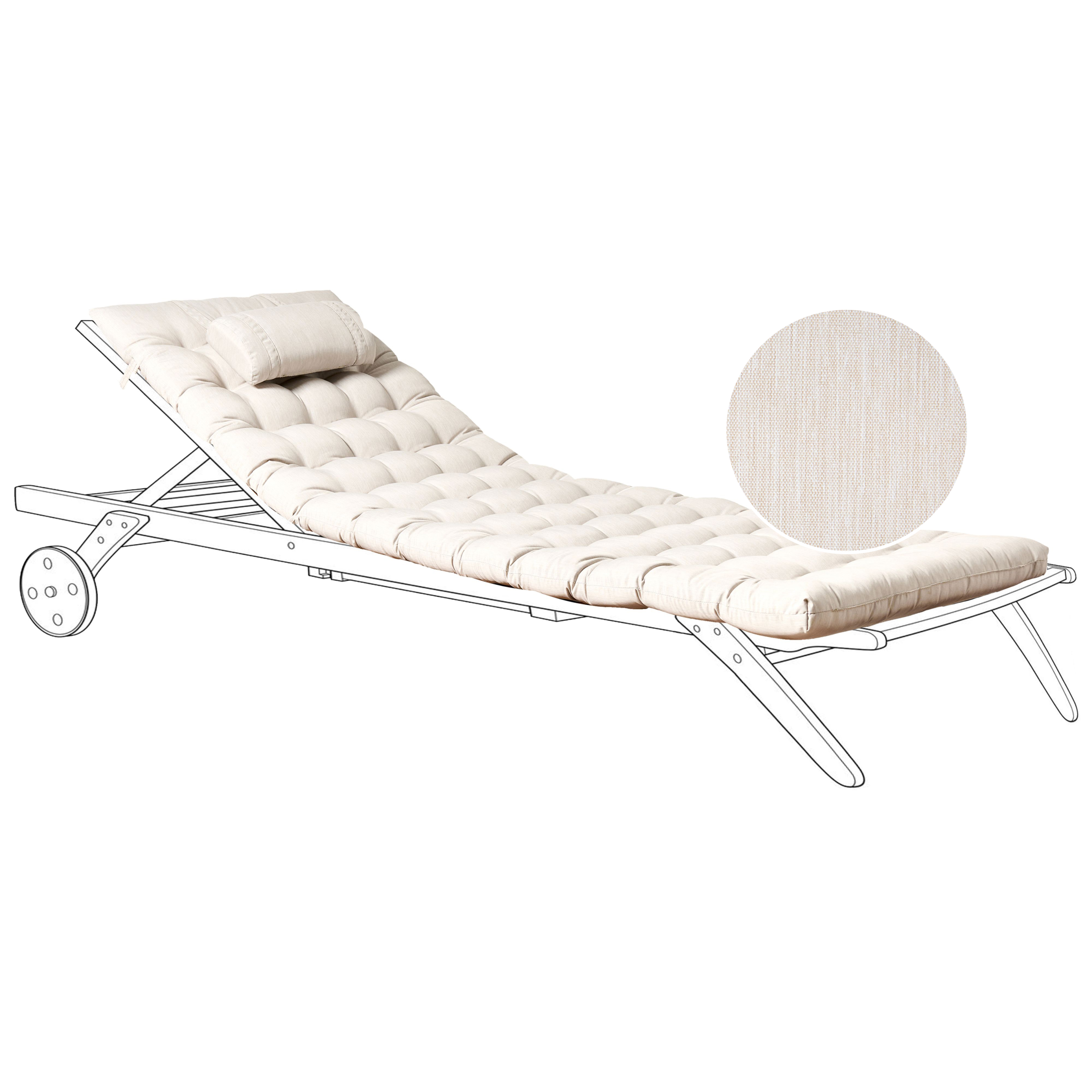Dyna för solstol CESANA PREMIUM 192 x 56 cm Ljusbeige