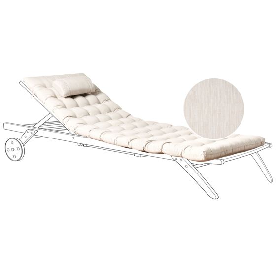 Dyna för solstol CESANA PREMIUM 192 x 56 cm Ljusbeige