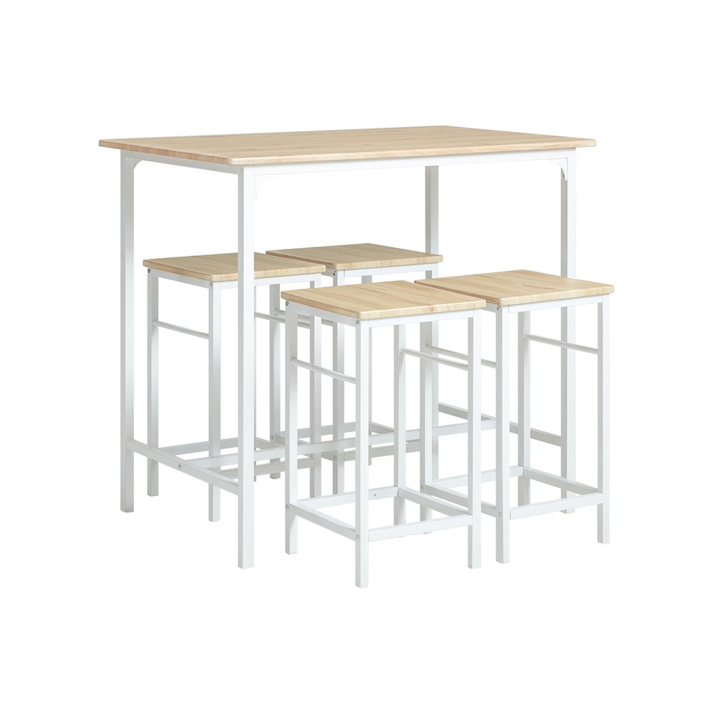 SoBuy Barbord och 4 pallar Barbordsset OGT11-WN