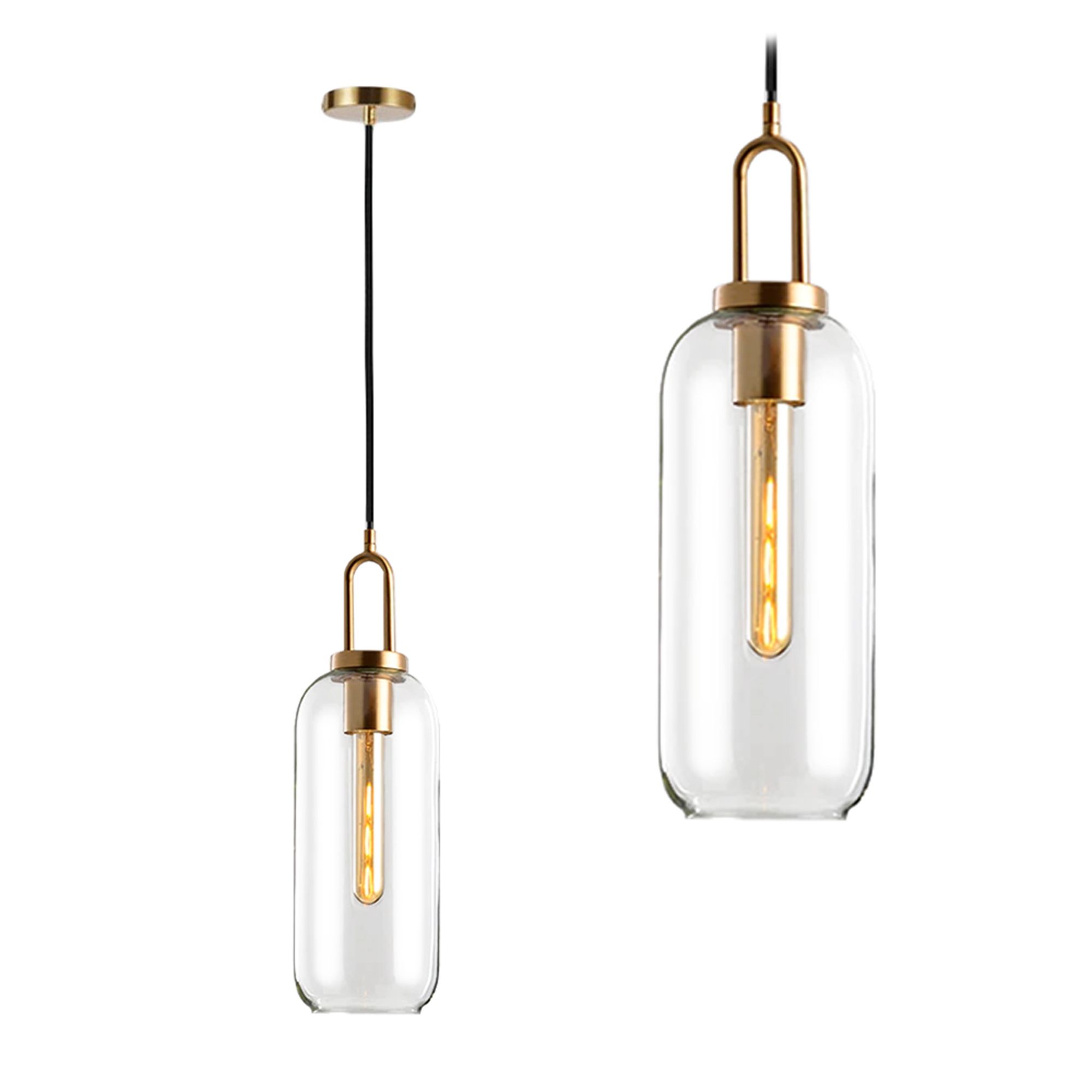 TOOLIGHT hängande taklampa APP631-1CP Transparent 43x13x50cm