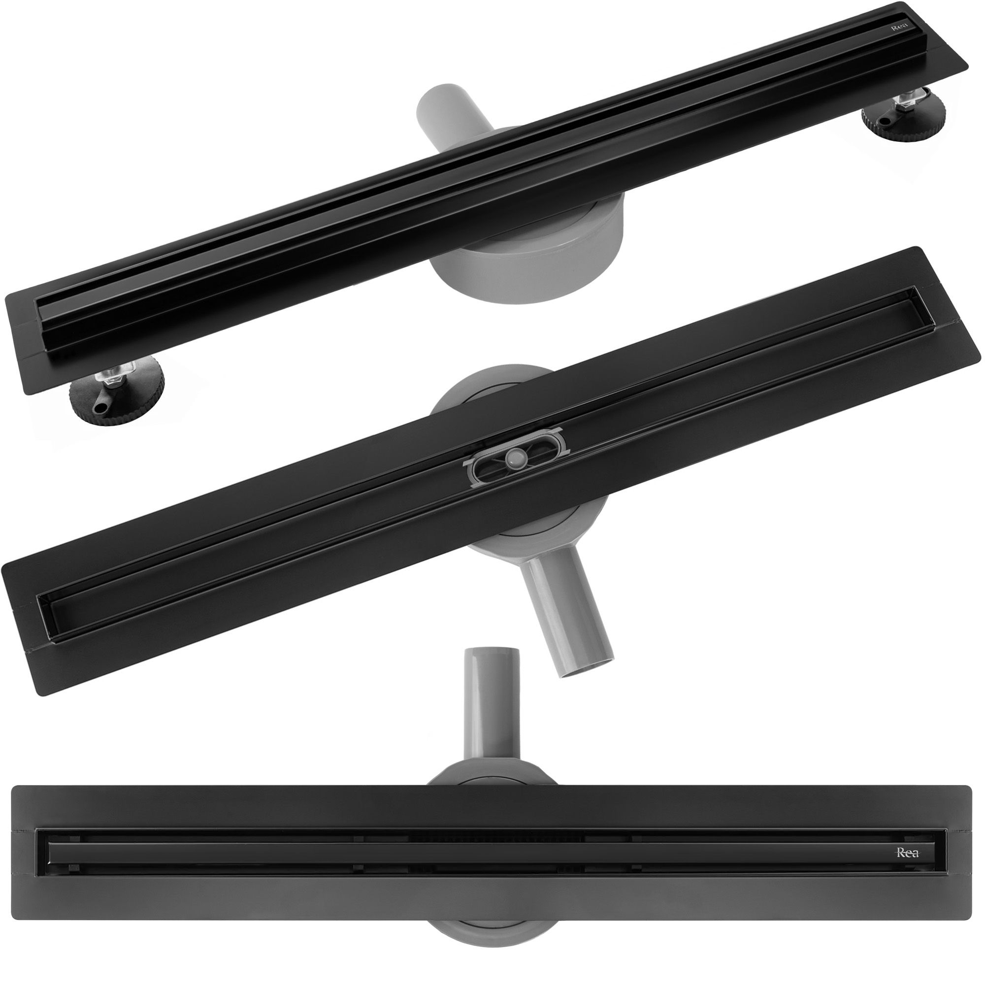 REA Linjeavlopp NEOX SLIM PRO 900 Svart, 94x9x6,5cm