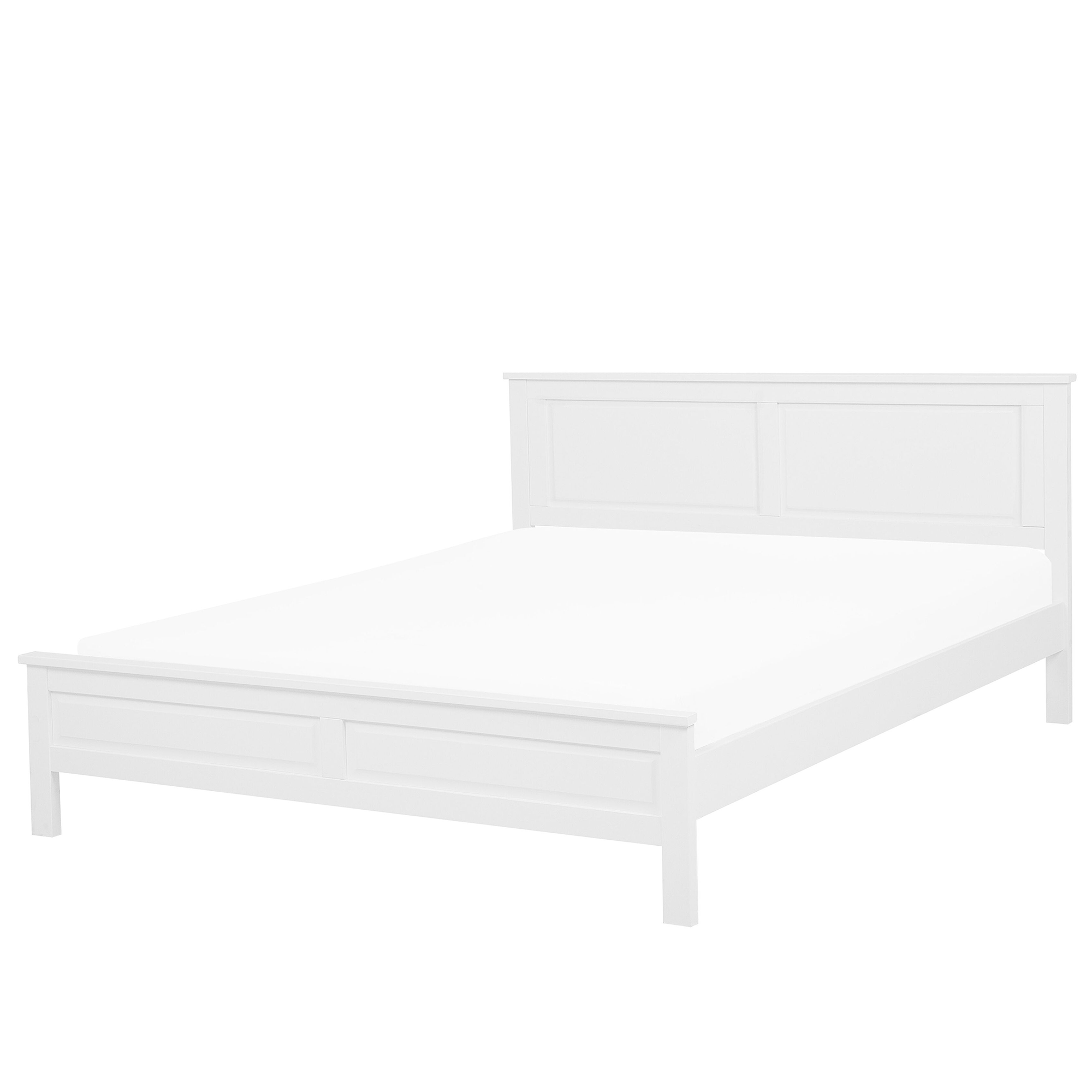 Säng med lamellram Furu OLIVET 160 x 200 cm Vit
