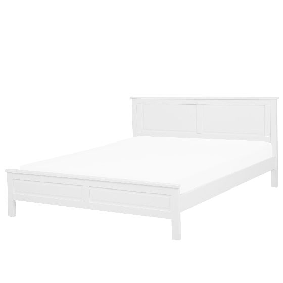 Säng med lamellram Furu OLIVET 160 x 200 cm Vit