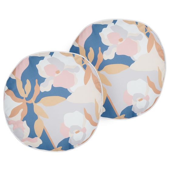 Set med 2 utomhusdynor VEREZZI Blommigt tryck 40 x 40 cm Flerfärgad
