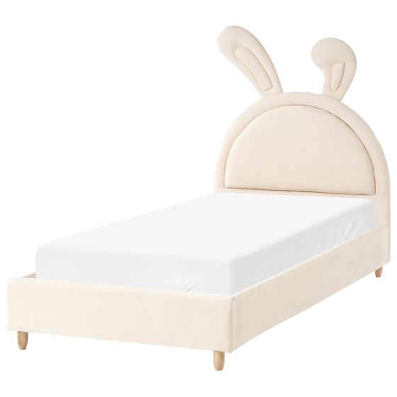 Barnsäng Kanin Sammet LALLIAS 90 x 200 cm Beige