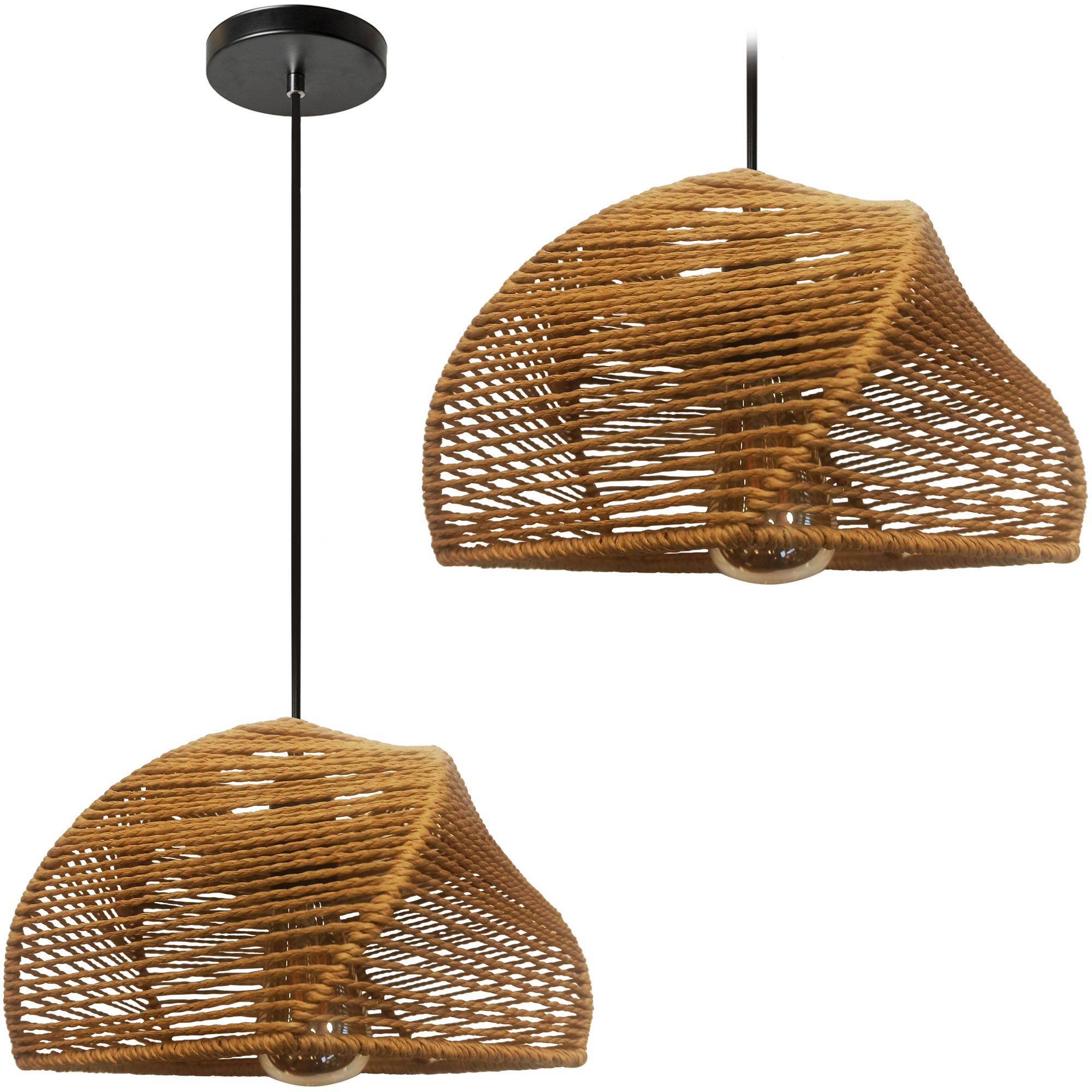 TOOLIGHT hängande taklampa APP1316-1CP BOHO Brun 17x25x17cm