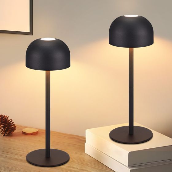 NETTLIFE 2 st sladdlösa LED-bordslampor: Dimbar pekskärm med 3 färgtemperaturer och USB-port