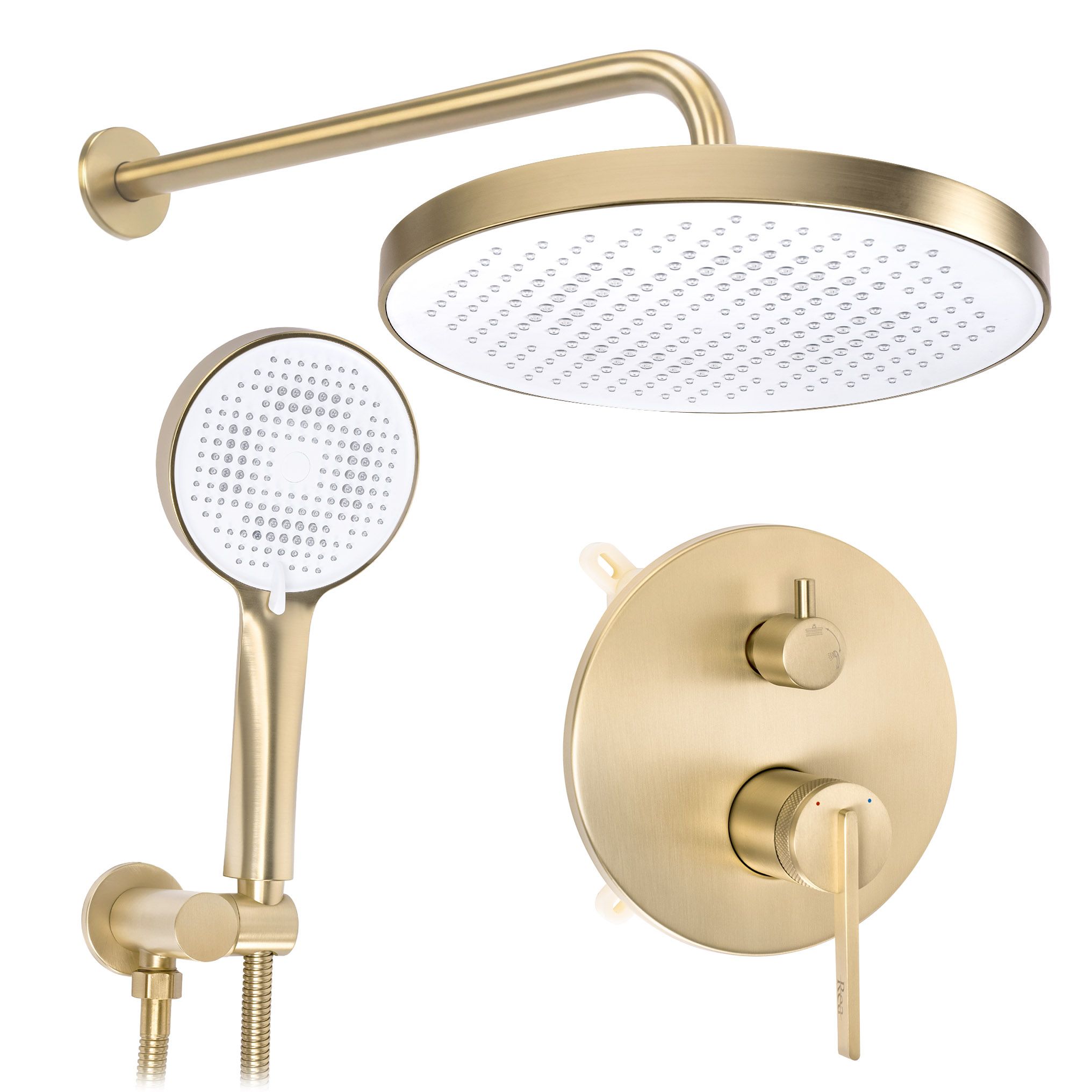REA infällt duschset Grace , Borstat guld, 38x17x25cm