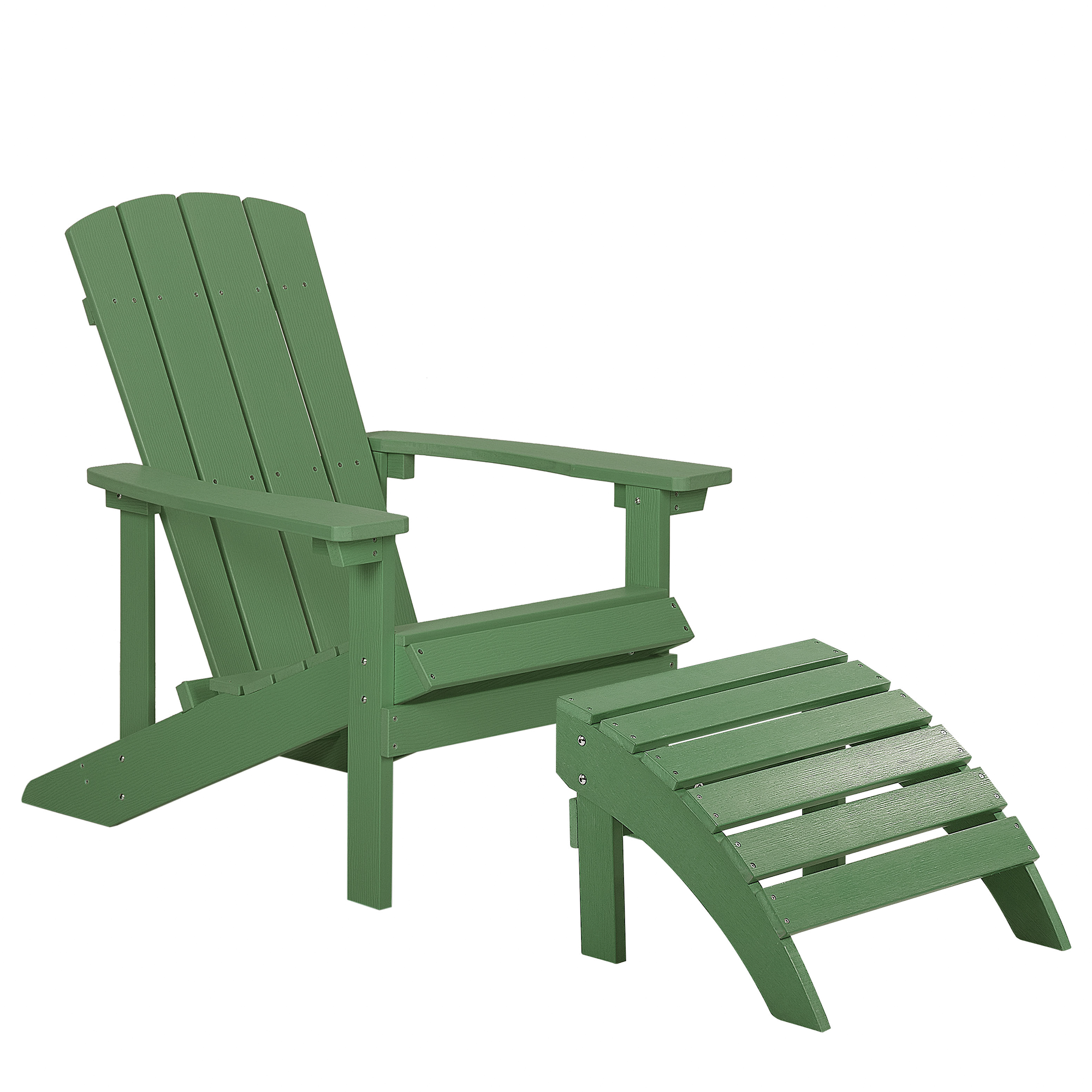 Trädgårdsstol ADIRONDACK med fotpall Grön