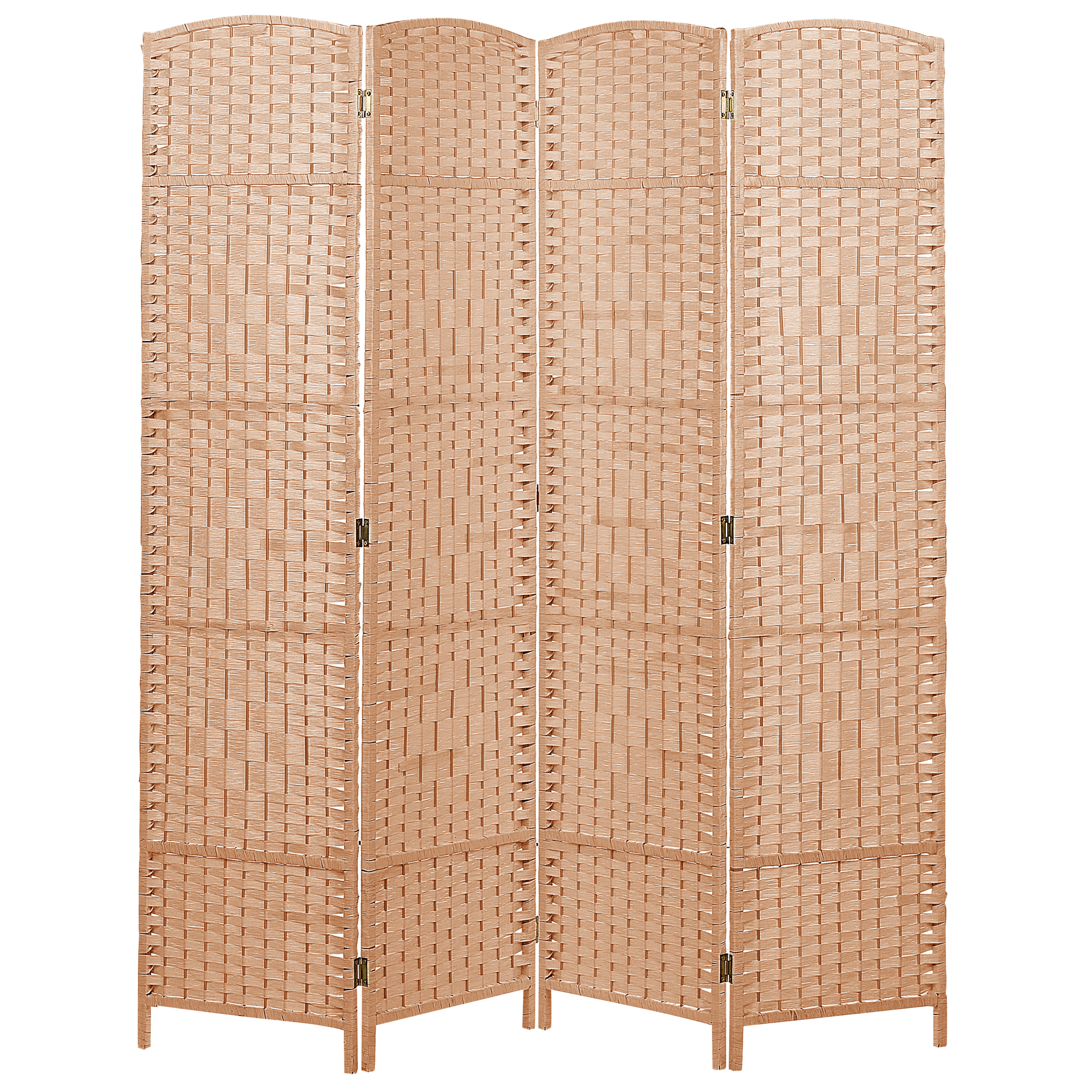 Rumsavdelare med 4 paneler LAPPAGO 163 cm 170 cm Naturlig