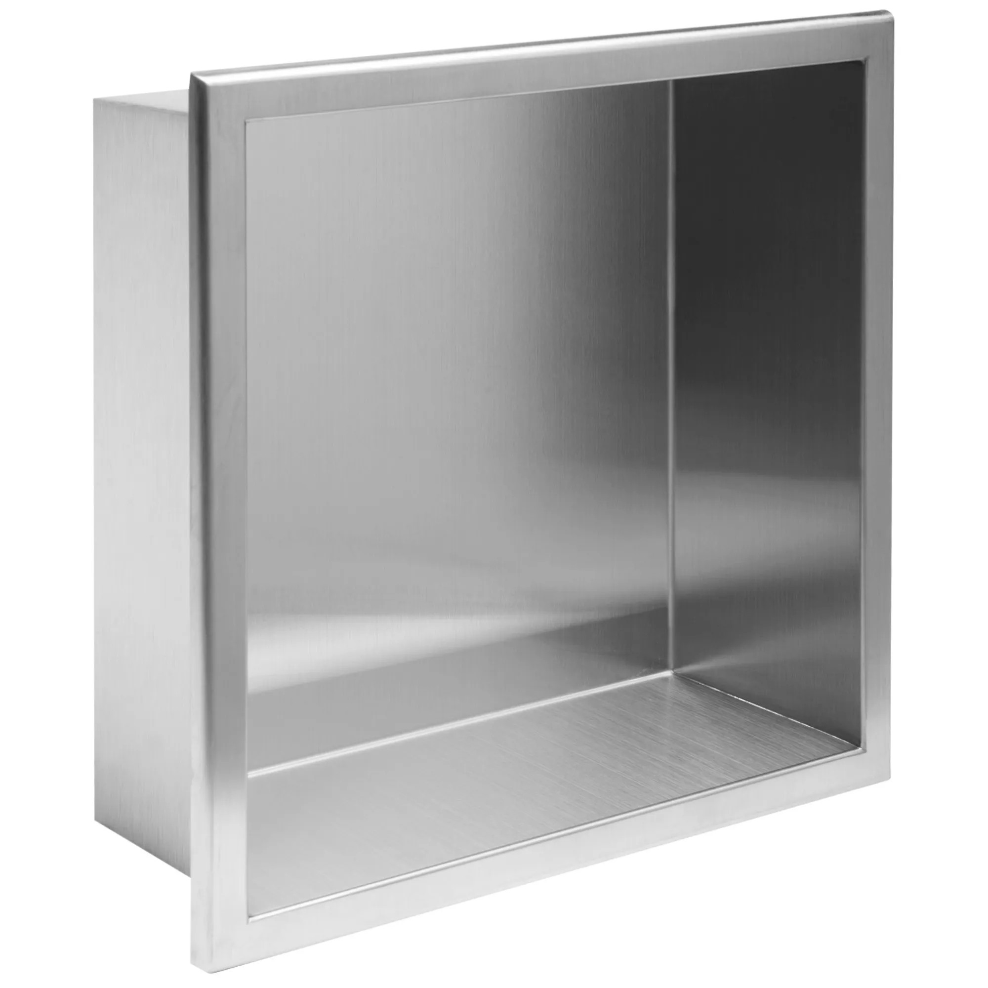 REA Inbyggd Badrumshylla 1 30x30x10 Borstat Stål, 10x30x30cm