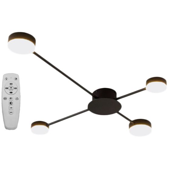 TOOLIGHT taklampa APP519-4C LED Svart 110x66,5x10cm