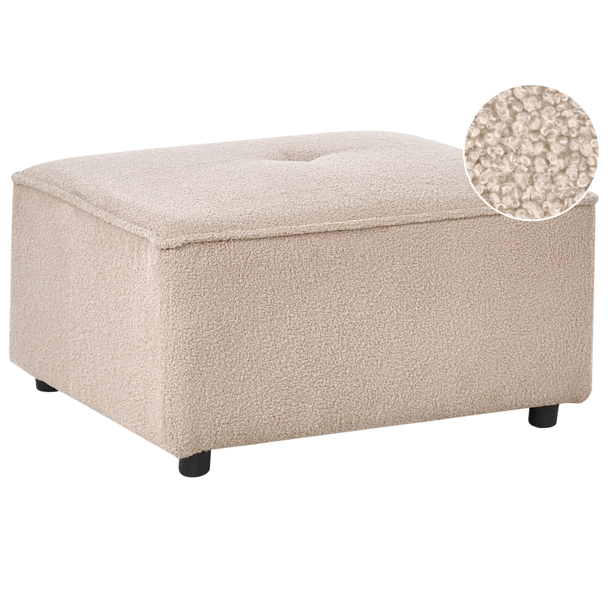 Fotpall AXEBO Bouclé Beige