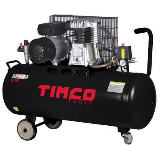 Timco remdriven kompressor 2,5 HP 100 l
