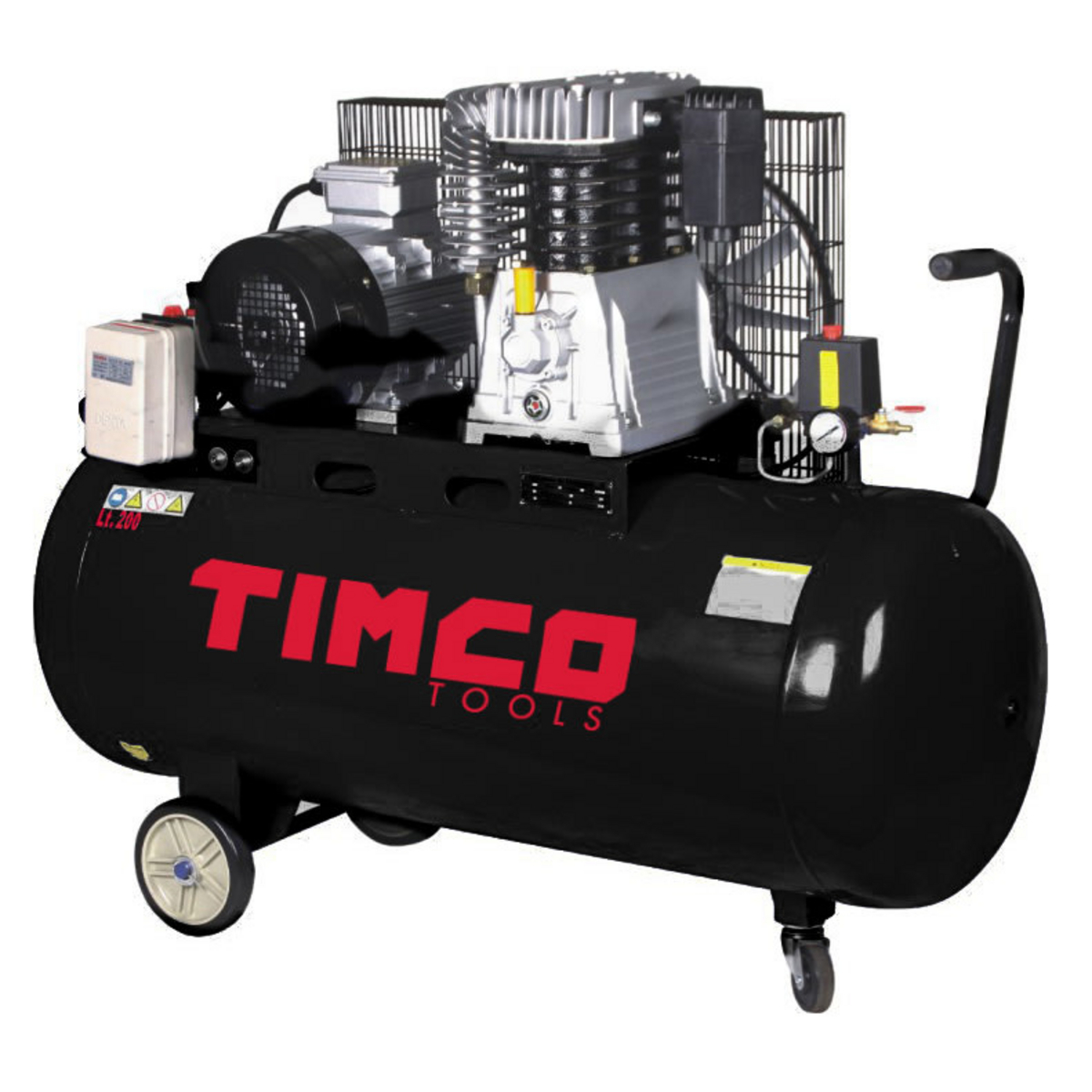 Timco remdriven kompressor 4 HP 200 l