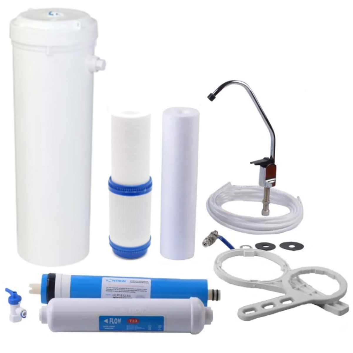 Adwasys 4-stegs vattenreningssystem med omvänd osmos utan boosterpump RO190