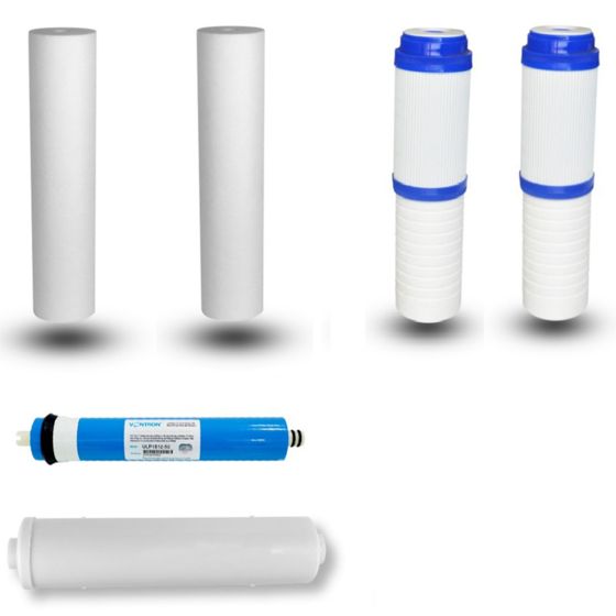 Adwasys 4-stegs vattenreningsutrustning för omvänd osmos ersättningsfiltersats för RO280- och RO190-utrustning