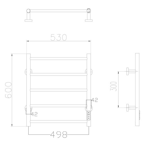Innosanit 5-strip handdukstork 70 W RST