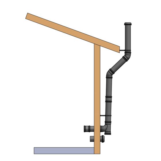 Ventilationssats för installation av Ekohytte förbränningstoalett