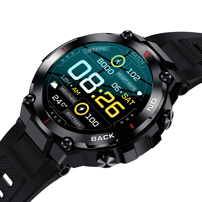 Kuura Smartwatch Sport S5 GPS V3, Svart