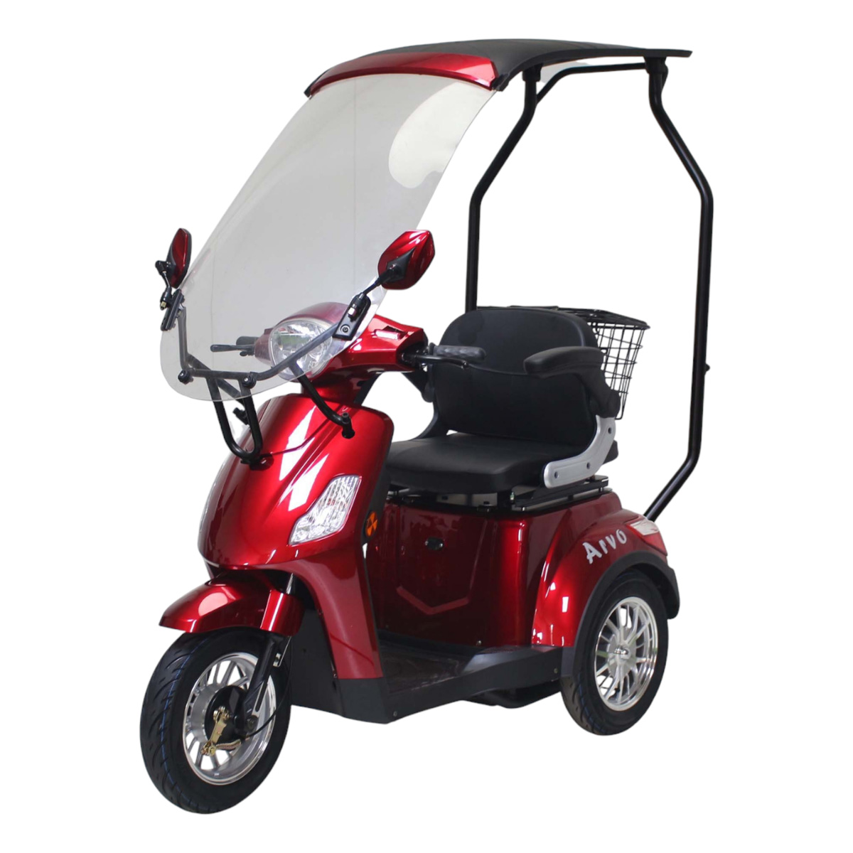 Arvo Promenadscooter med tak P500 Röd