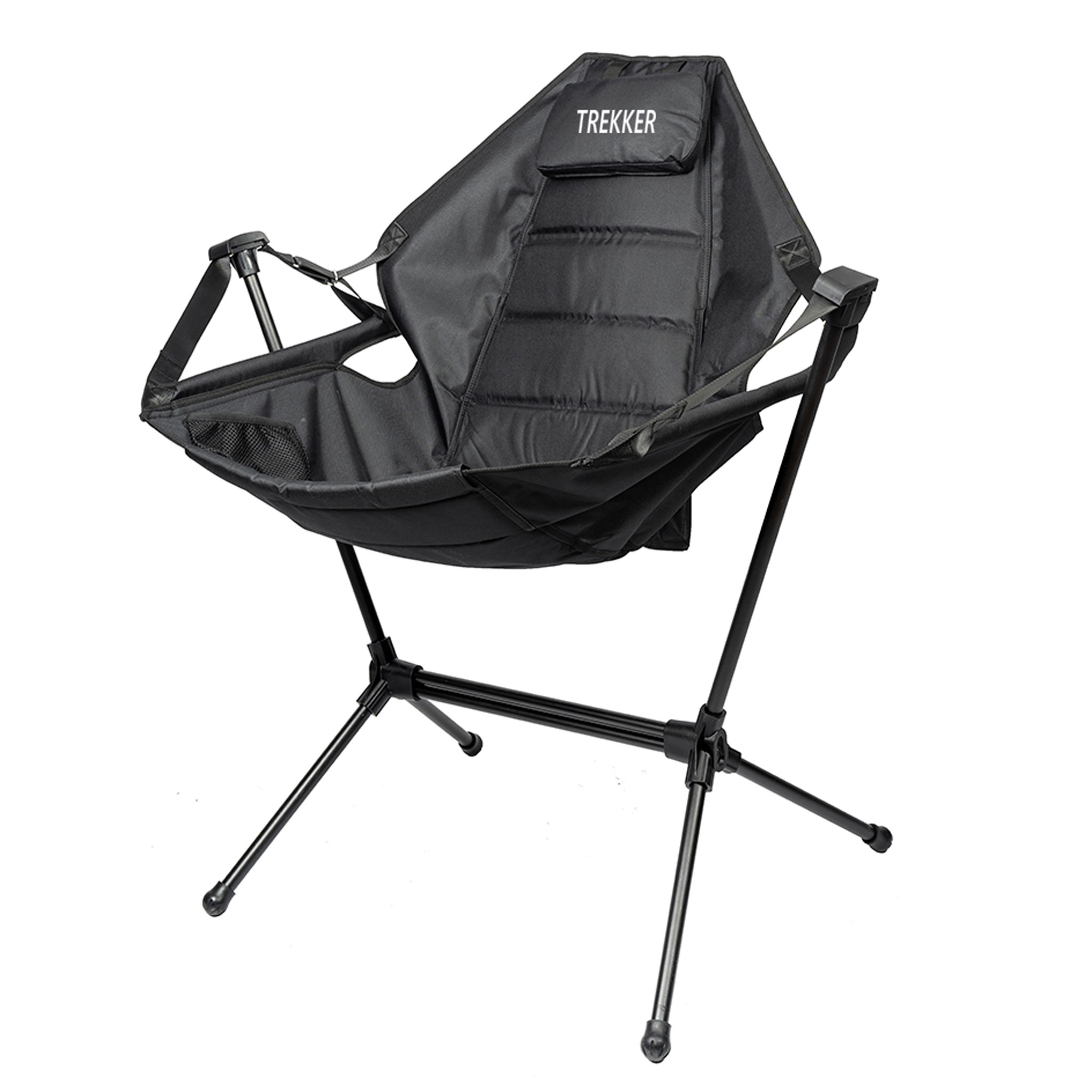 Trekker Campingstol Premium, svart - max 150 kg